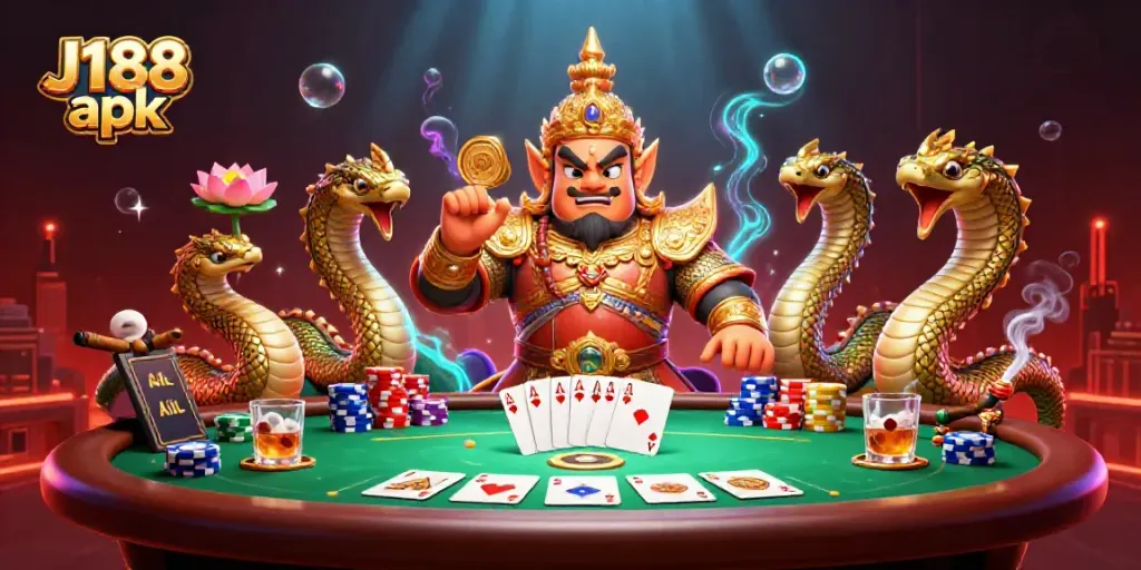 Engage in thrilling gameplay at J188 apk with vibrant casino characters and exciting elements.