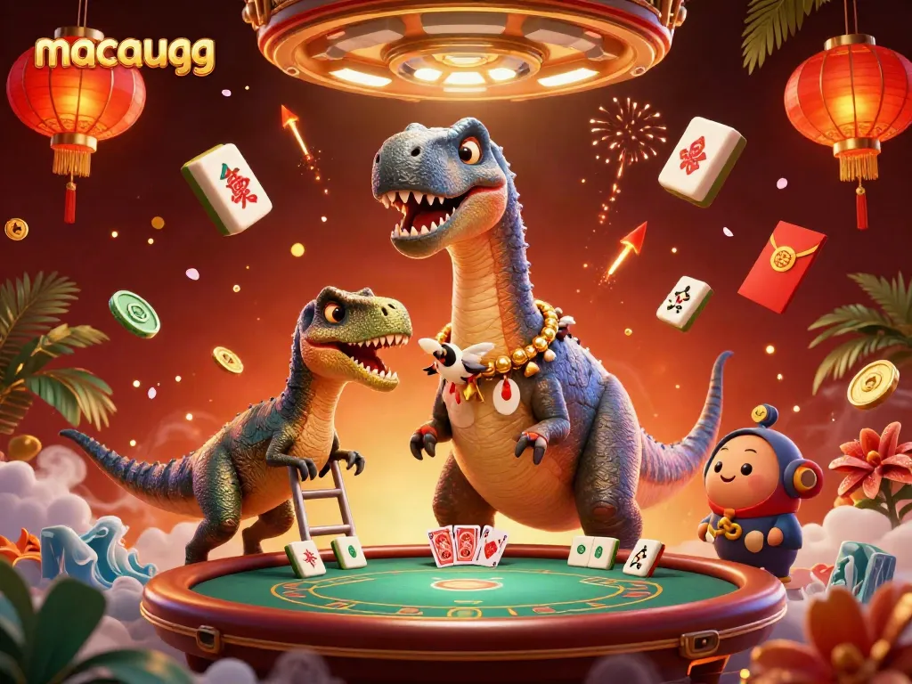Engage in gaming excitement with macaugg’s vibrant casino scene featuring dynamic characters.