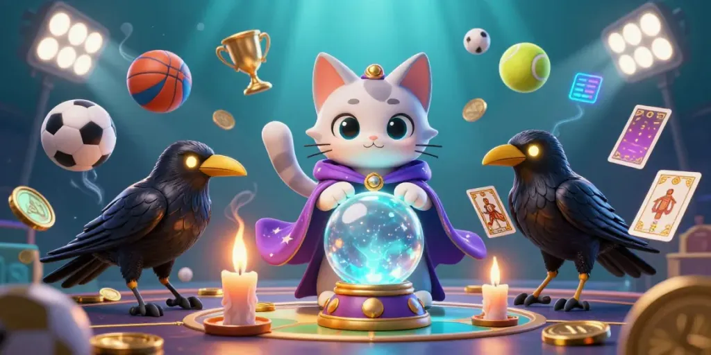 Experience the thrill of 98win with mystical characters, vibrant sports action, and dynamic betting elements.