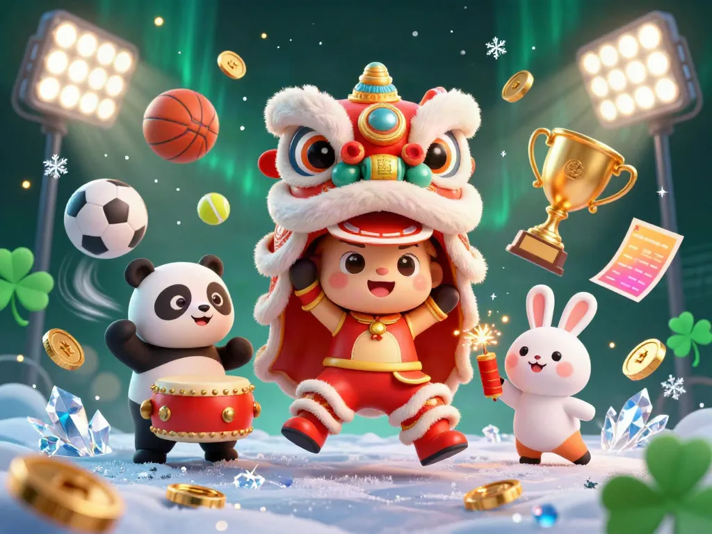 Experience the festive excitement of EE88 with animated characters, sports elements, and a vibrant 3D casino scene.