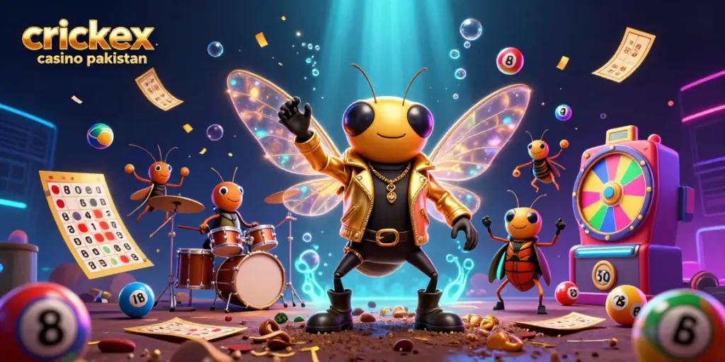 Experience vibrant gameplay at crickex casino pakistan with a dynamic 3D cartoon casino scene.